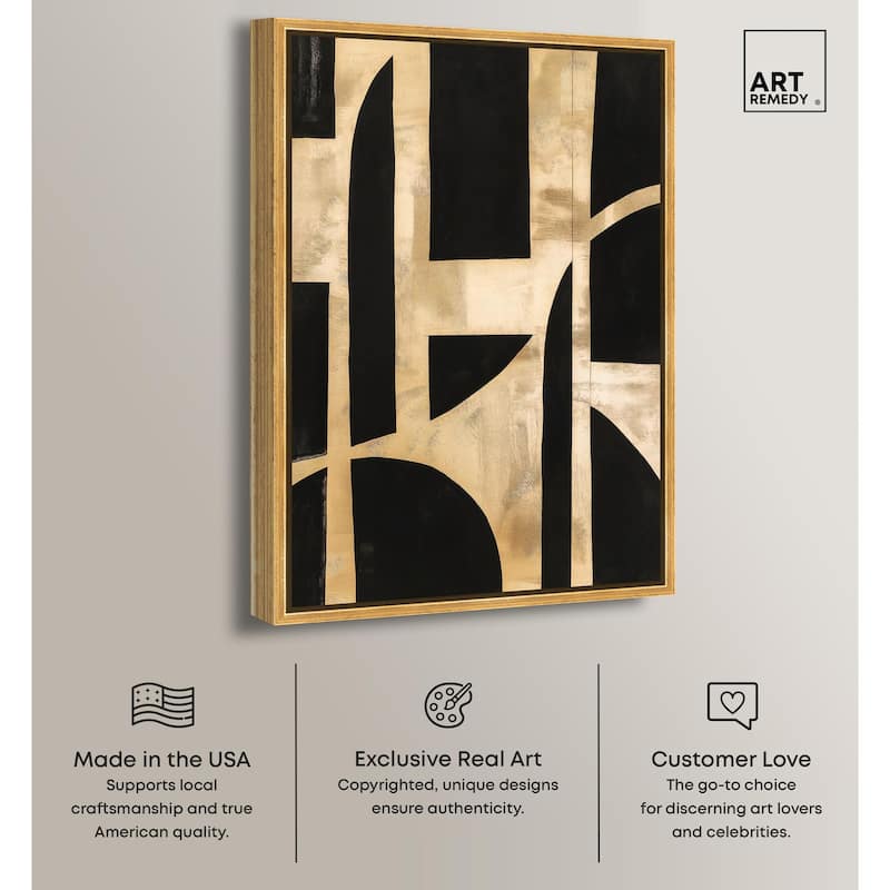 Noir and Gold II Canvas by Art Remedy