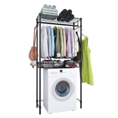 Over The Washer and Dryer Storage Shelf - 13.8"D x 32.3"W x 73.2"H