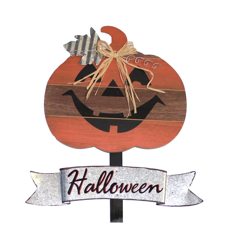 35" Wood Pumpkin Stake