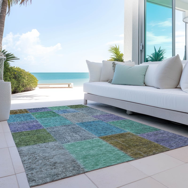 Machine Washable Indoor/ Outdoor Chantille Vintage Oriental Rug