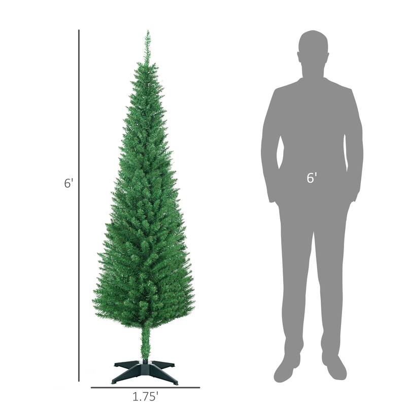 Artificial Pencil Christmas Tree, Compact Design, Flame-Retardant for Safety