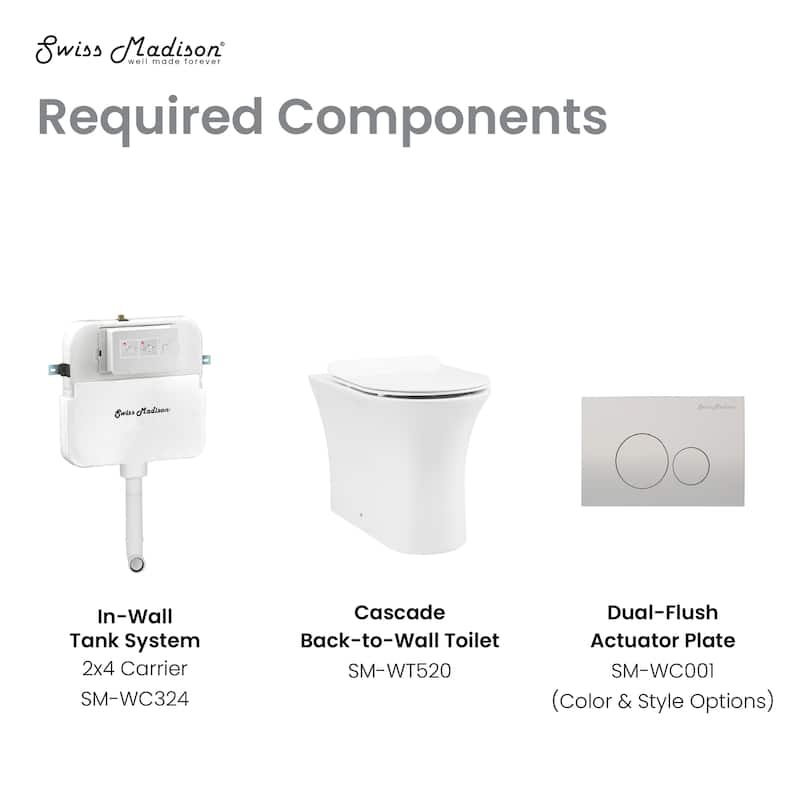 Vincennes Back-To-Wall Elongated Toilet Bowl - 21.45" x 14.6" 16.1"