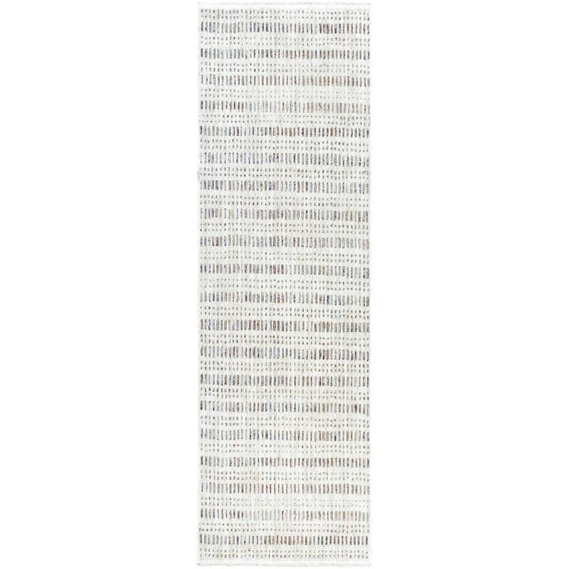 Livabliss Global Usonia Checkered Area Rug - 3'2" x 10' - Gray/White