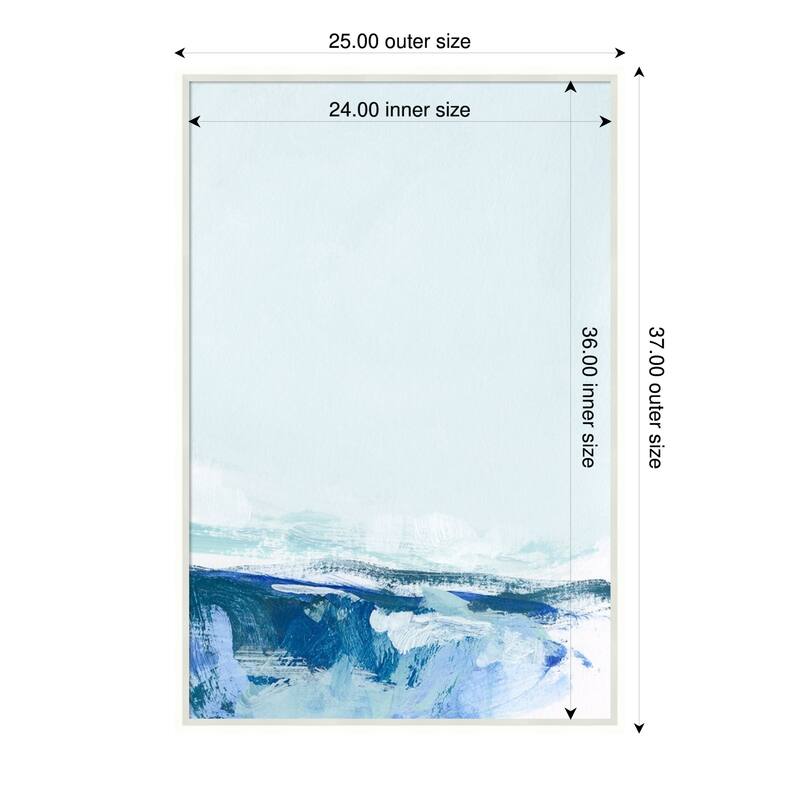 Amanti Art Framed Fabric Pinboard Coastal V by Christina Long Printed Bulletin Board - Board Size 24 x 36