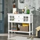 preview thumbnail 19 of 25, HOMCOM Vintage Console Table with 2 Drawers and Cabinets, Retro Sofa Table for Entryway, Living Room and Hallway White