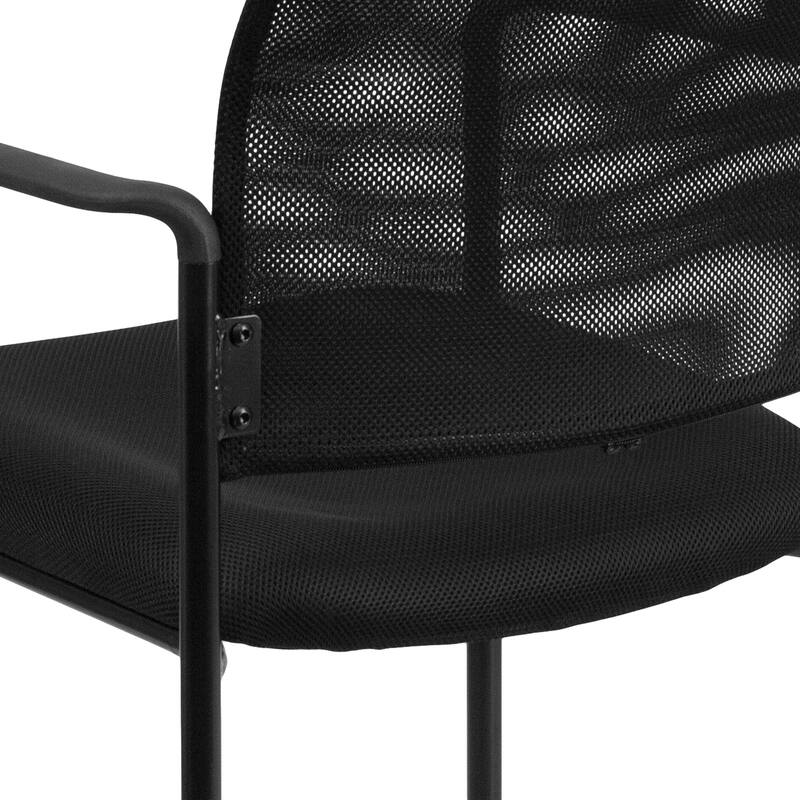 Comfort Mesh Stackable Steel Side Chair with Arms - 24"D x 23.5"W x 34.75"H