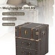 preview thumbnail 11 of 20, COZAYH Vintage Nightstand with Buckle Hinged Top, Linen Accent End Side Table for Living Room, Rectangle, Grey