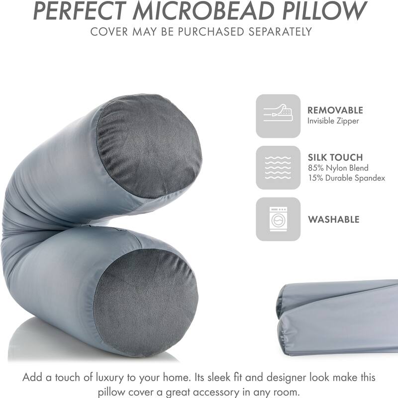 Straight Body Pillow, Premium Microbead,Side Sleeping / Pregnant Women