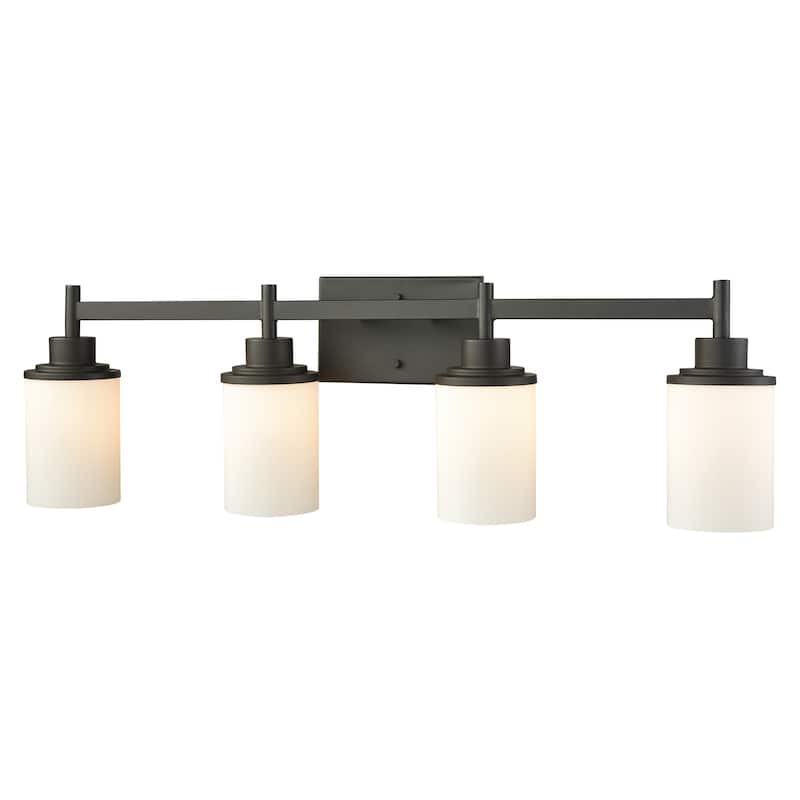 Belmar 31-inch Wide 4-Light Vanity Light in Brushed Nickel - 31 - Bronze