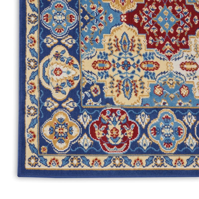 HomeRoots Ogee Bohemian Rectangle Area Rug - 60.00 in. x 36.00 in. x 0.50 in.