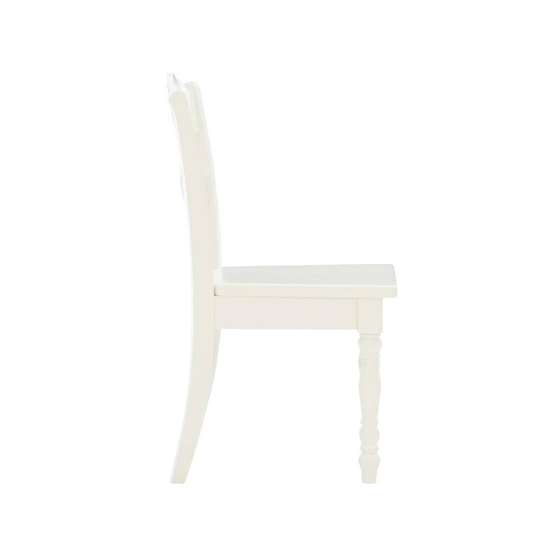 Kids White Table and 2 Chairs
