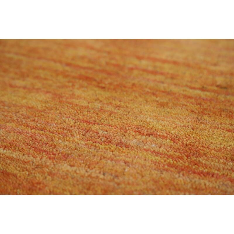 Gabbeh Indian Area Rug Handmade Orange Wool Carpet - 4'11" x 7'7"