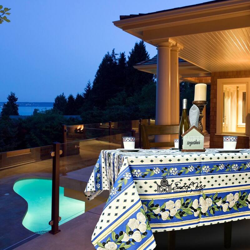 Wipeable Stain Resistant French Acrylic Coated Tablecloth Collection