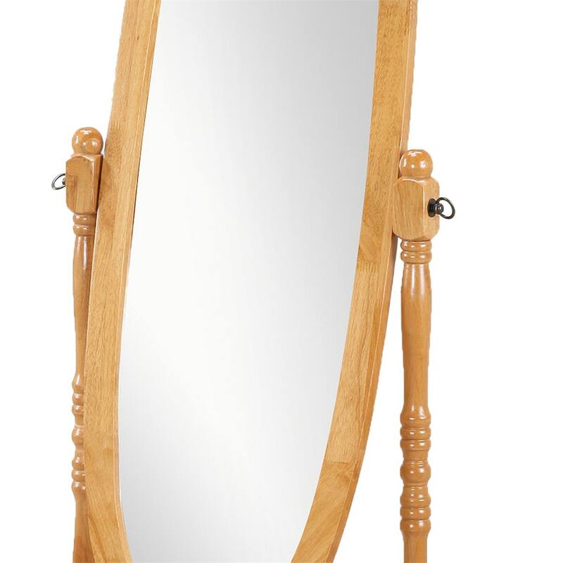 Traditional Queen Anna Style Wood Floor Cheval Mirror