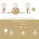 preview thumbnail 43 of 42, Modern 3-Light Gold Bathroom Vanity Light Organic Bulb Shape Glass Wall Sconce
