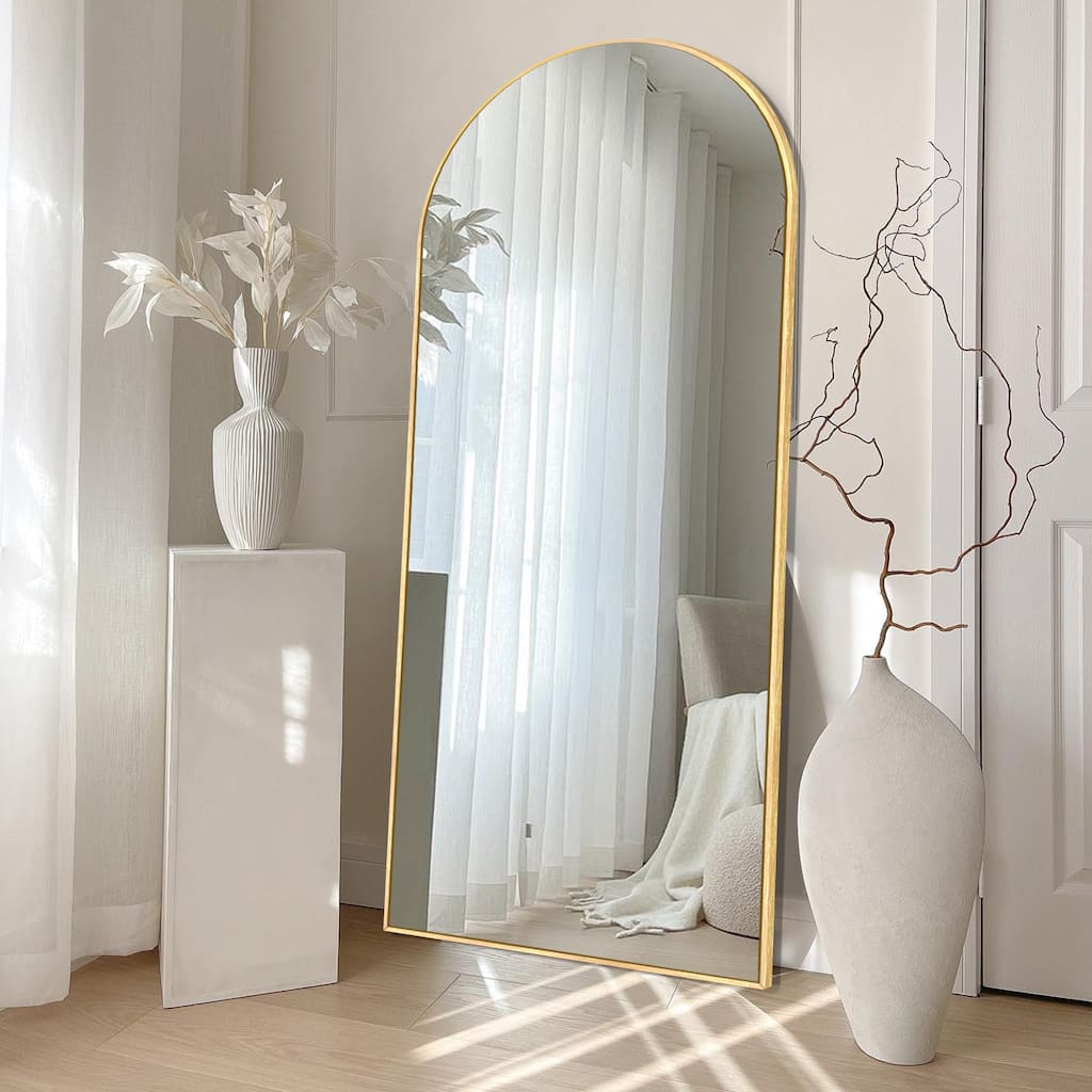 Modern Arched Full Length Mirror Floor Mirror