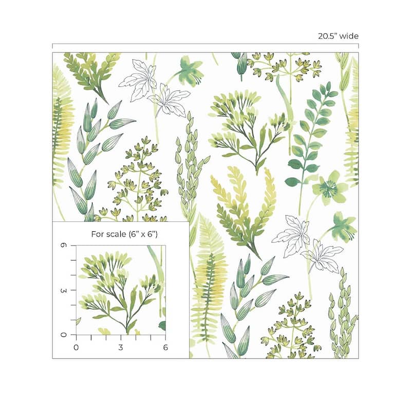 NextWall Wild Garden Peel and Stick Wallpaper