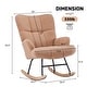 preview thumbnail 6 of 6, FERPIT Rocking Accent Chair Teddy Upholstered Glider Nursery Accent Chair Padded Seat with High Backrest for Living Room