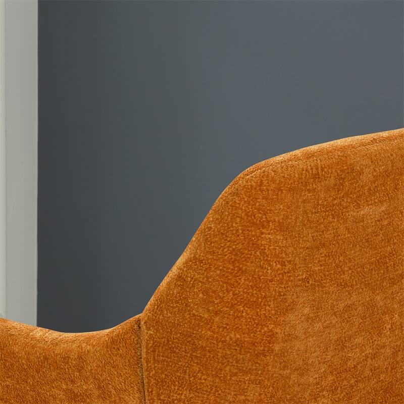 Chenille Armchair,Modern Style Accent Chair w/Wood Legs,Comfy Design