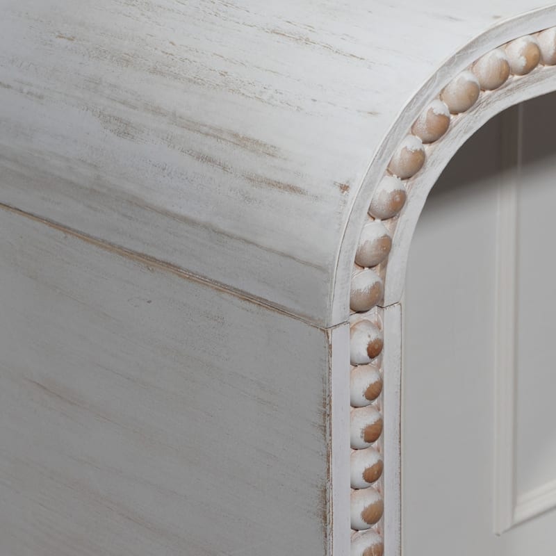 Curved Waterfall-style Wooden Console Table Entryway Table