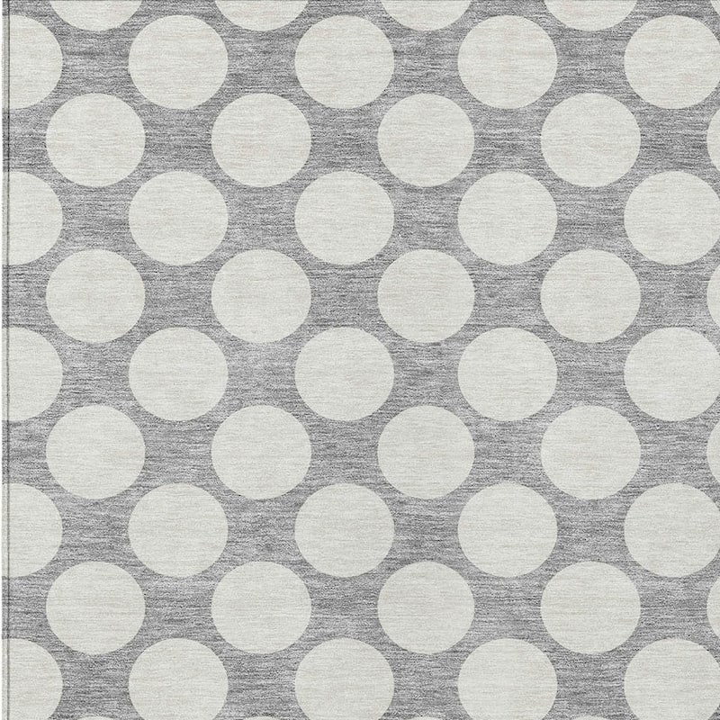HomeRoots Polka Dot Transitional Rectangle Outdoor Rug