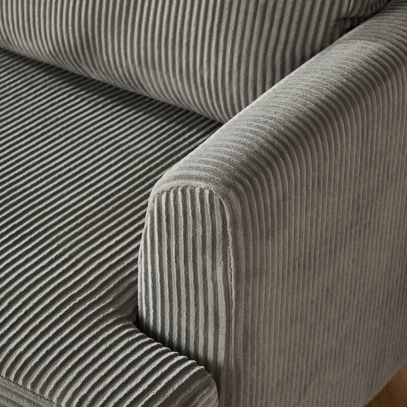 95.6" Corduroy Modular Sectional Sofa (6-Seater) with Sleeper Function