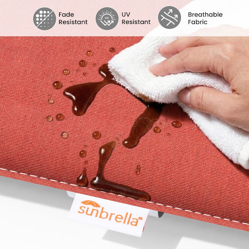 Outdoor Bar Stools Patio Cast Aluminum Swivel Barstools with Sunbrella Cushion