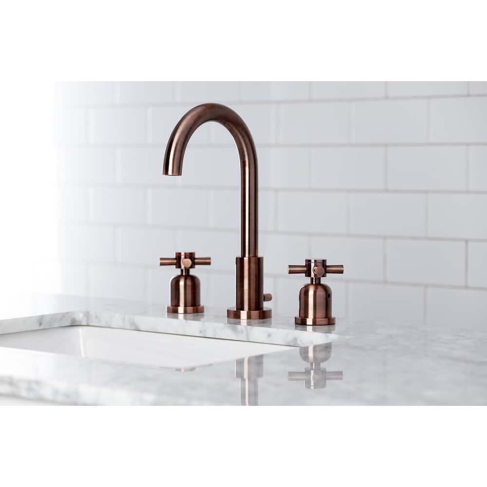 Kingston Brass Concord 8 in. Widespread Bathroom Faucet in Antique Copper