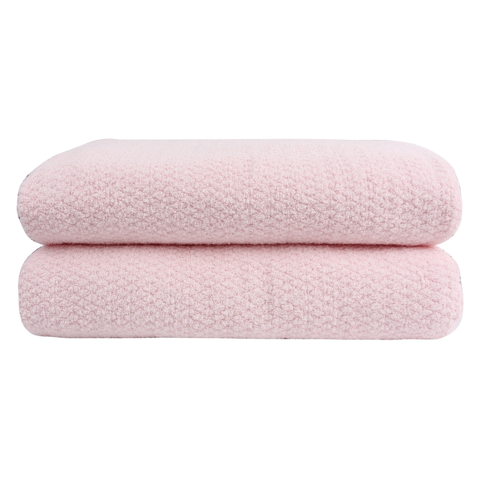 Pink Bath Towels Set 2, 32x55