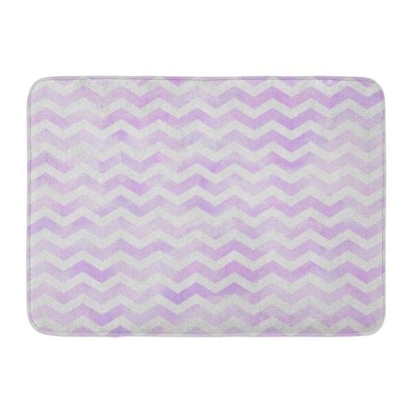 Shop Chevronbackground Purple Watercolor Chevron Pattern On Chevronpattern Doormat Floor Rug Bath Mat 23 6x15 7 Inch Multi Overstock 31775753