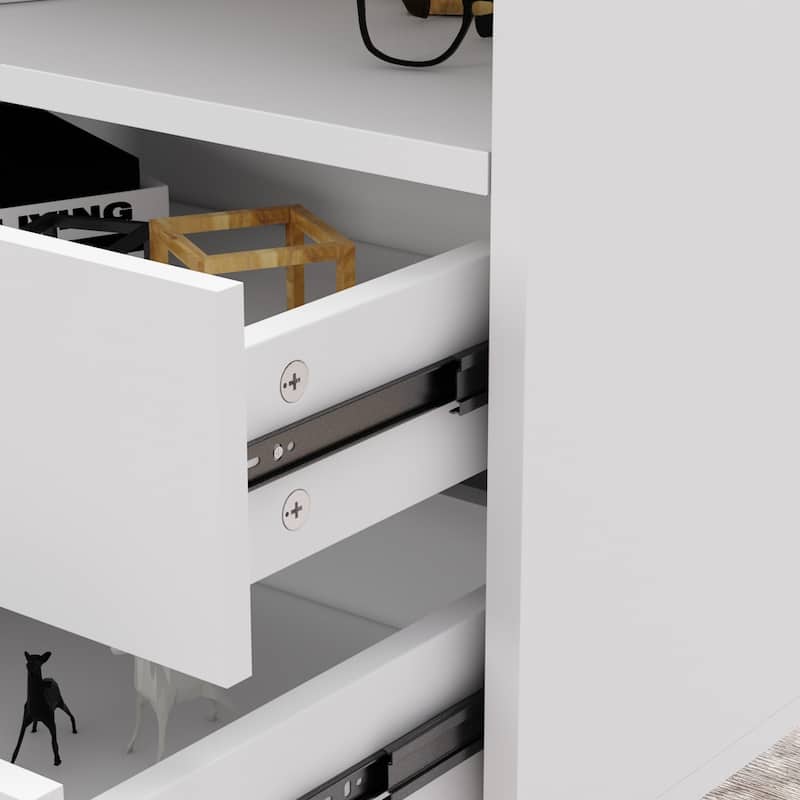 2-Drawer Nightstand With One-Shelf