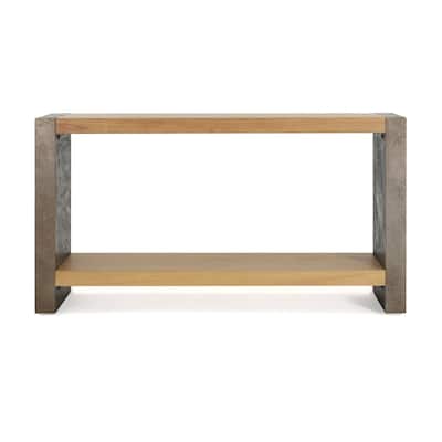 70.86 Inch Vintage Industrial Console Table, Wooden Narrow Long Entryway Sofa Table with Storage Shelf, Dovetail Joinery Design