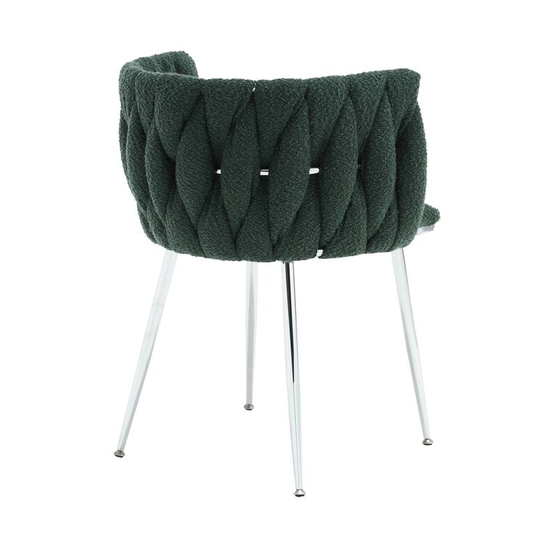Leisure Velvet Dining Chairs With Metal Feet 2PC/SET
