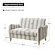 preview thumbnail 45 of 62, HULALA HOME Adika 51"W Farmhouse Striped Linen Upholstered Loveseat with Solid Wood Spindle Legs