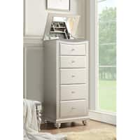 Juliet Platinum 5-drawer Lingerie Chest with Lift-top - On Sale - Bed ...