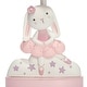 preview thumbnail 2 of 3, Bedtime Originals Tiny Dancer Bunny & Stars Pink Nursery Lamp with Shade & Bulb