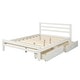preview thumbnail 15 of 25, Wooden Platform Bed Frame with 2 Drawers & Headboard, Twin/Full Size
