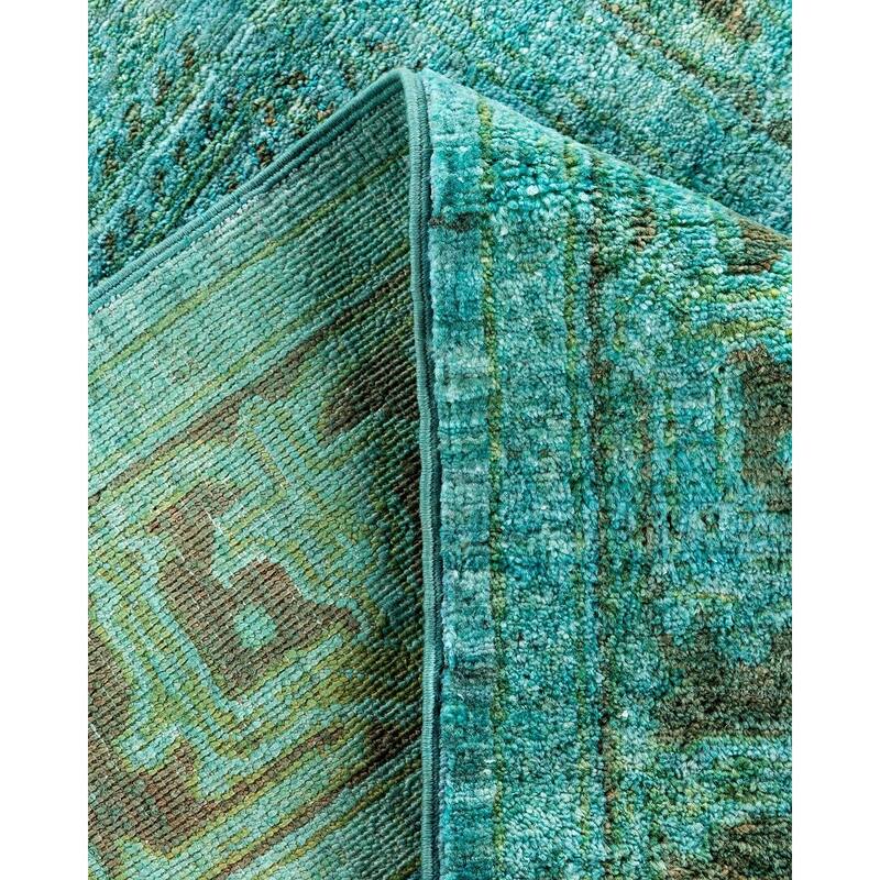 Contemporary Overdyed Wool Hand Knotted Area Rug - 3' 3" x 5' 0"