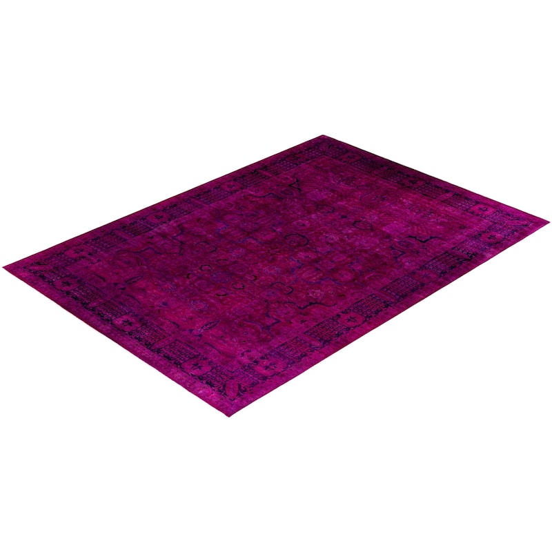 Contemporary Overdyed Wool Hand Knotted Area Rug - 10' 0" x 13' 10"