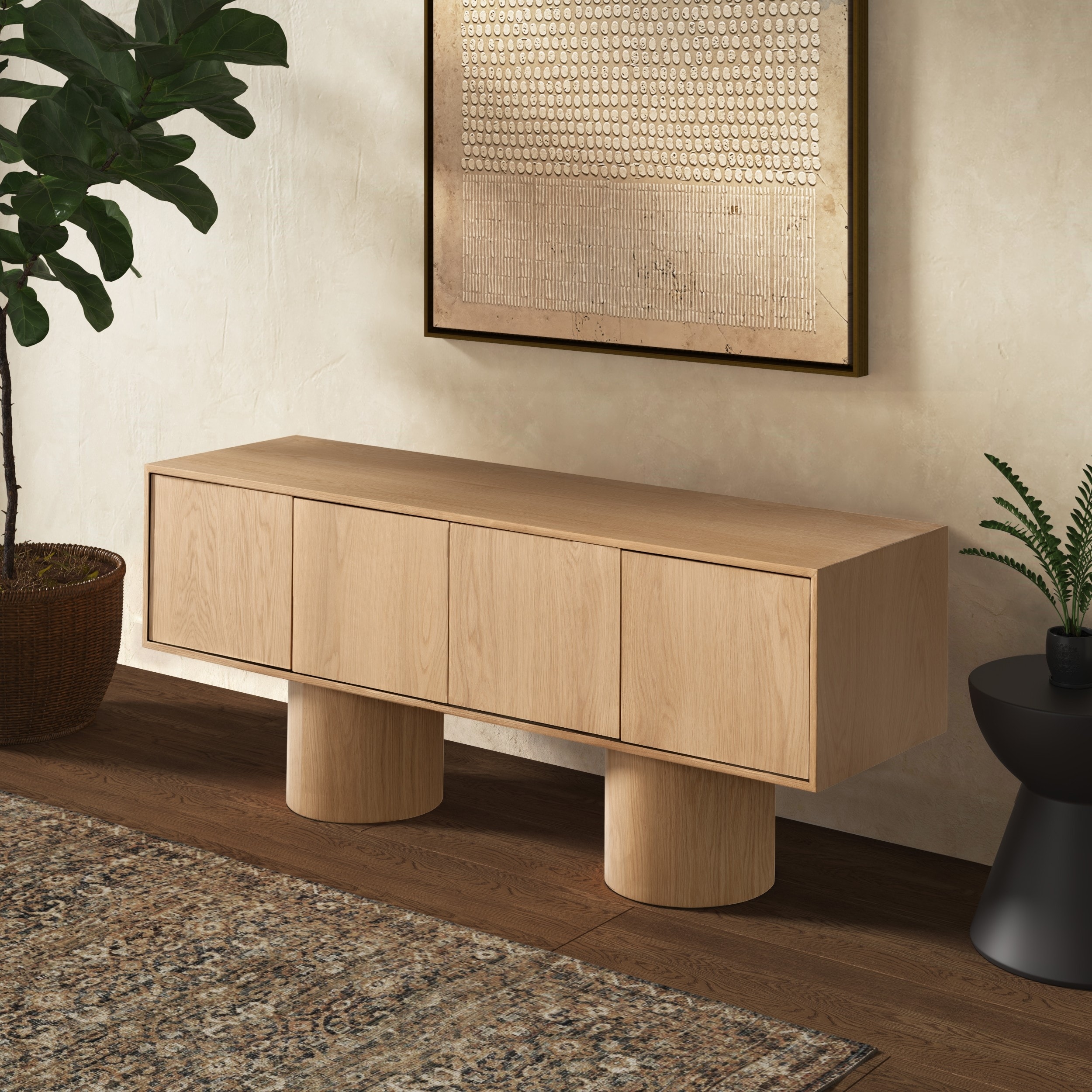 SAFAVIEH Couture Alberti Wood Sideboard - 71"W x 20"D x 29"H