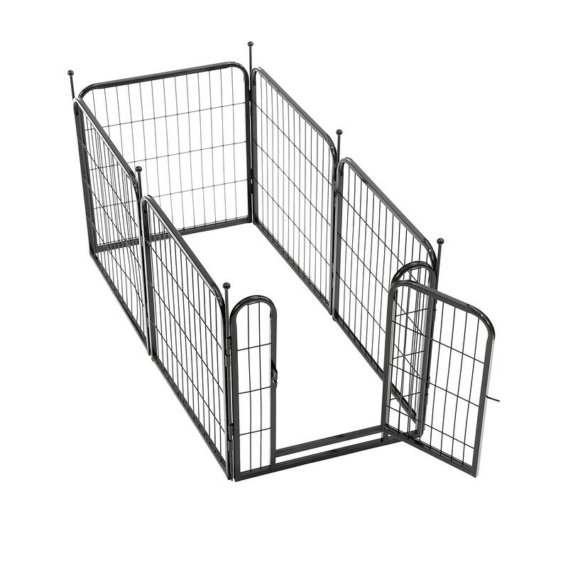 Portable 6-Panel Metal Indoor Dog Playpen