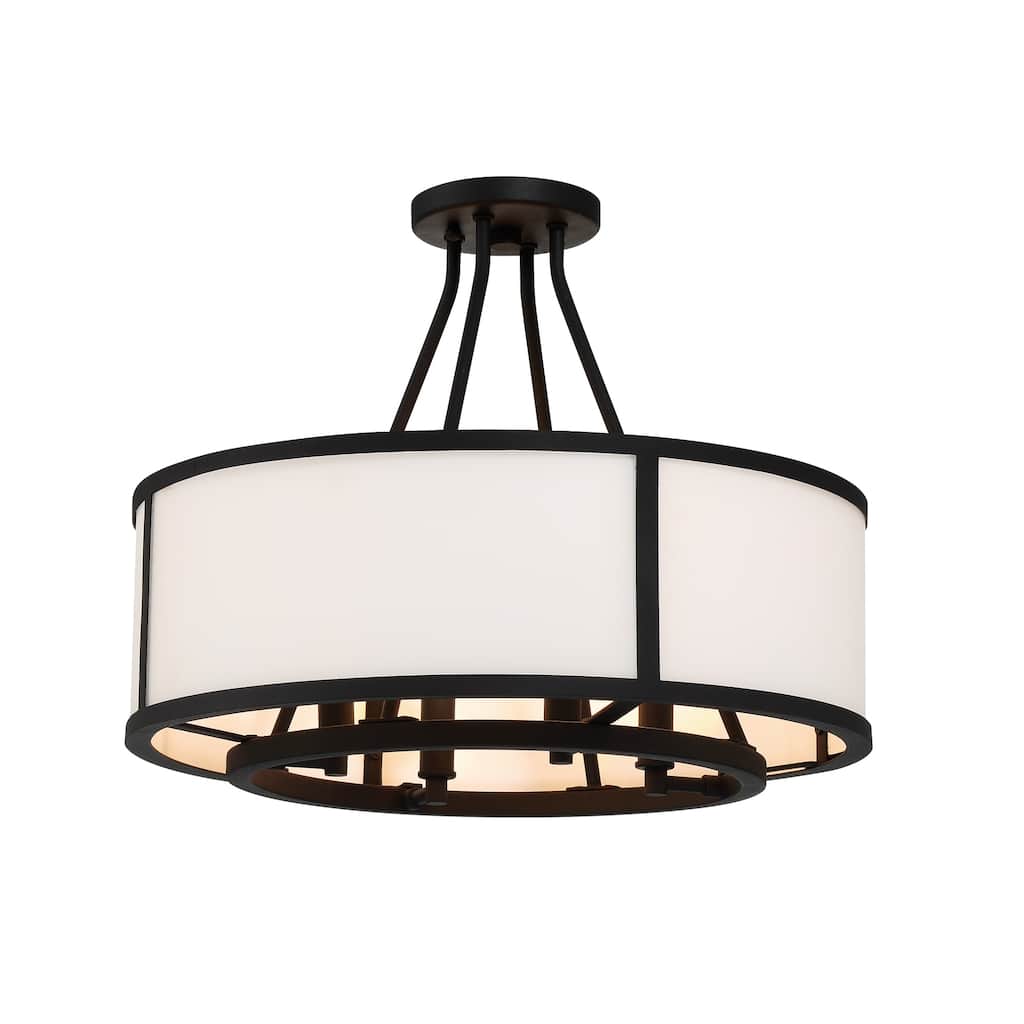 Bryant 4 Light Black Forged Ceiling Mount - 18''W x 14.75''H