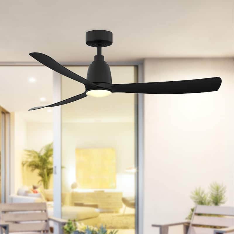 Fanimation Kute 52 inch Indoor/Outdoor Smart Ceiling Fan with Remote - 52 Inches - Black