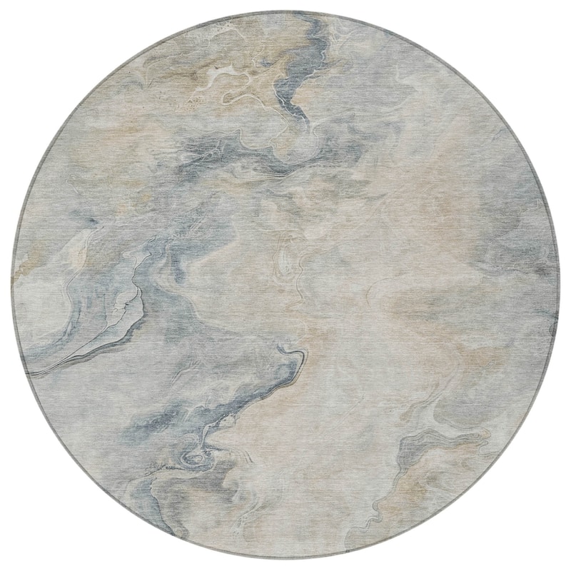 HomeRoots Abstract Modern Rectangle Outdoor Rug