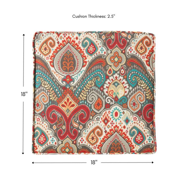 Greendale Home Fashions 18-Inch Square Outdoor Chair Pad (4-Pack)