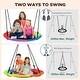 preview thumbnail 7 of 7, 440lbs Swing Set with 40 Inch Saucer Tree Swing, Swivel, Sandbag