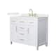 Option White / Giotto Quartz Top / Brushed Gold Hardware