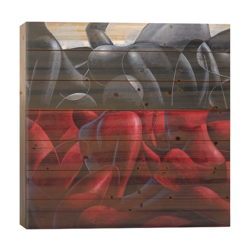 Age Of The Sirens Print On Wood by Segun Aiyesan - Multi-Color - 26x26x1.5