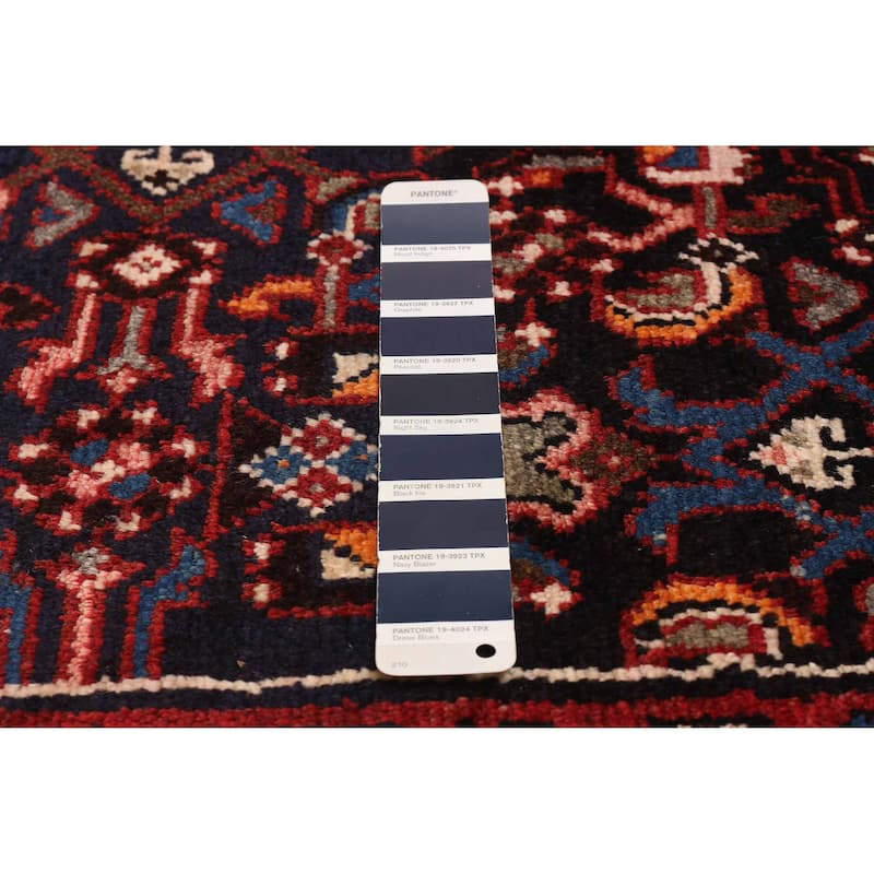 ECARPETGALLERY Hand-knotted Andelz Navy Wool Rug - 3'7 x 10'0