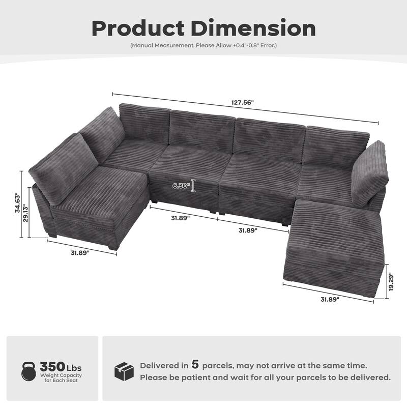 ​​OVIOS Modern Minimalist Fabric Sofa​